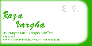 roza vargha business card